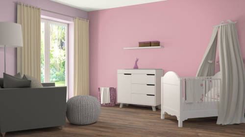 Farbdesigner Babyzimmer Maedchen in der Farbe rosa- Malereibetrieb